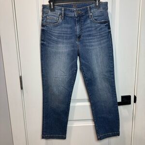 kUT From The Kloth High Rise Crop Straight Leg Blue Jeans Sz 6